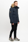 Оптом Куртка зимняя мужская удлиненная с мехом хаки цвета 2159-1TS, фото 5