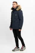 Оптом Куртка зимняя мужская удлиненная с мехом хаки цвета 2159-1TS, фото 6