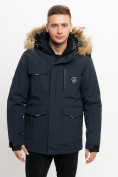 Оптом Куртка зимняя мужская удлиненная с мехом хаки цвета 2159-1TS, фото 9