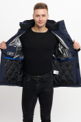 Оптом Молодежная зимняя куртка мужская темно-синего цвета 2159TS в Казани, фото 14