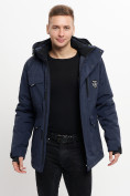 Оптом Молодежная зимняя куртка мужская темно-синего цвета 2159TS, фото 15