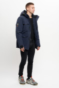 Оптом Молодежная зимняя куртка мужская темно-синего цвета 2159TS, фото 5