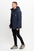 Оптом Молодежная зимняя куртка мужская темно-синего цвета 2159TS, фото 3