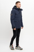 Оптом Молодежная зимняя куртка мужская темно-синего цвета 2159TS, фото 2