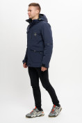 Оптом Молодежная зимняя куртка мужская темно-синего цвета 2159TS, фото 6