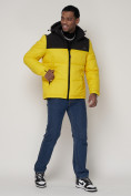 Оптом Спортивная куртка MTFORCE мужская желтого цвета 2161J в Екатеринбурге, фото 3