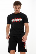 Оптом Мужские футболки с принтом черного цвета 22013Ch в Казани, фото 4