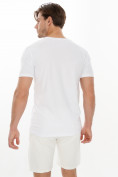 Оптом Мужские футболки с принтом белого цвета 22013Bl в Казани, фото 4