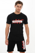 Оптом Мужские футболки с принтом черного цвета 22013Ch в Казани, фото 5