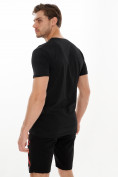 Оптом Мужские футболки с принтом черного цвета 22013Ch в Екатеринбурге, фото 3
