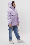 Оптом Куртка демисезонная для девочки фиолетового цвета 22001F в Казани, фото 11