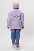 Оптом Куртка демисезонная для девочки фиолетового цвета 22001F в Казани, фото 12