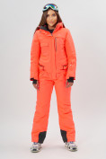Оптом Горнолыжный комбинезон женский MTFORCE оранжевого цвета 22002O в Сочи