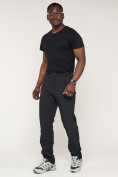 Оптом Брюки спортивные софтшелл MTFORCE мужские черного цвета 22004Ch, фото 3