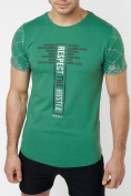 Оптом Подростковая футболка зеленого цвета 220072Z в Казани, фото 2