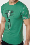 Оптом Подростковая футболка зеленого цвета 220072Z в Екатеринбурге