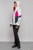 Оптом Горнолыжная куртка женская зимняя белого цвета 2201-1Bl, фото 17
