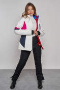 Оптом Горнолыжная куртка женская зимняя белого цвета 2201-1Bl в Новосибирске, фото 19