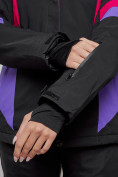 Оптом Горнолыжная куртка женская зимняя черного цвета 2201-1Ch в Казани, фото 11