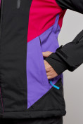 Оптом Горнолыжная куртка женская зимняя черного цвета 2201-1Ch в Казани, фото 13