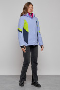 Оптом Горнолыжная куртка женская зимняя фиолетового цвета 2201-1F, фото 13