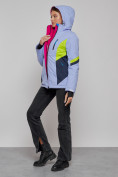 Оптом Горнолыжная куртка женская зимняя фиолетового цвета 2201-1F, фото 16