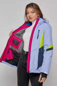 Оптом Горнолыжная куртка женская зимняя фиолетового цвета 2201-1F, фото 9
