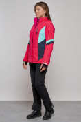 Оптом Горнолыжная куртка женская зимняя розового цвета 2201-1R в  Красноярске, фото 12