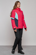 Оптом Горнолыжная куртка женская зимняя розового цвета 2201-1R, фото 13