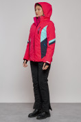 Оптом Горнолыжная куртка женская зимняя розового цвета 2201-1R в Сочи, фото 16