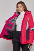 Оптом Горнолыжная куртка женская зимняя розового цвета 2201-1R, фото 9