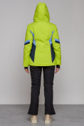 Оптом Горнолыжная куртка женская зимняя салатового цвета 2201-1Sl в Барнауле, фото 12