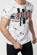 Оптом Подростковая футболка белого цвета 220146Bl в Казани, фото 3