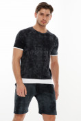 Оптом Мужская футболка варенка темно-серого цвета 221004TC в Казани, фото 3