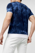 Оптом Мужская футболка варенка темно-синего цвета 221004TS в Екатеринбурге, фото 4