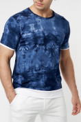 Оптом Мужская футболка варенка темно-синего цвета 221004TS в Казани, фото 2