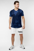 Оптом Мужская футболка варенка темно-синего цвета 221005TS в Казани, фото 6