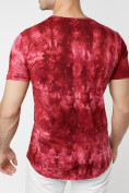 Оптом Мужская футболка варенка бордового цвета 221005Bo в Казани, фото 3