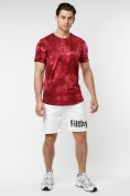 Оптом Мужская футболка варенка бордового цвета 221005Bo в Казани, фото 6