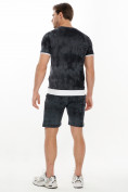 Оптом Костюм шорты и футболка темно-серого цвета 221009TC в Перми, фото 5