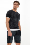 Оптом Костюм шорты и футболка темно-серого цвета 221009TC, фото 6