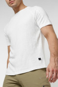 Оптом Однотонная футболка белого цвета 221028Bl в Казани, фото 7