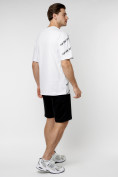 Оптом Мужская футболка с надписью белого цвета 221085Bl в Екатеринбурге, фото 7