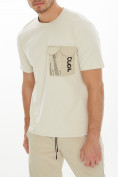Оптом Костюм джоггеры с футболкой бежевого цвета 221096B в Перми, фото 10