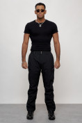 Оптом Брюки утепленный мужской зимние спортивные черного цвета 2211-1Ch в Алма-Ате, фото 8