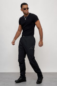 Оптом Брюки утепленный мужской зимние спортивные черного цвета 2211-1Ch в Астане, фото 9