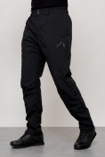 Оптом Брюки утепленный мужской зимние спортивные черного цвета 2211-1Ch в Новокузнецке, фото 2