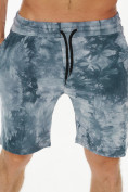 Оптом Мужские шорты варенки голубого цвета 221102Gl, фото 5