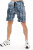 Оптом Мужские шорты варенки голубого цвета 221103Gl, фото 4