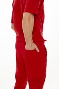 Оптом Костюм штаны с футболкой красного цвета 221113Kr, фото 9